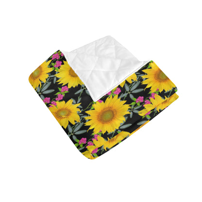 Sunflower Pattern Print Design SF014 Premium Quilt