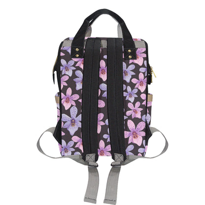 Orchid Pattern Print Design OR08 Diaper Bag Backpack