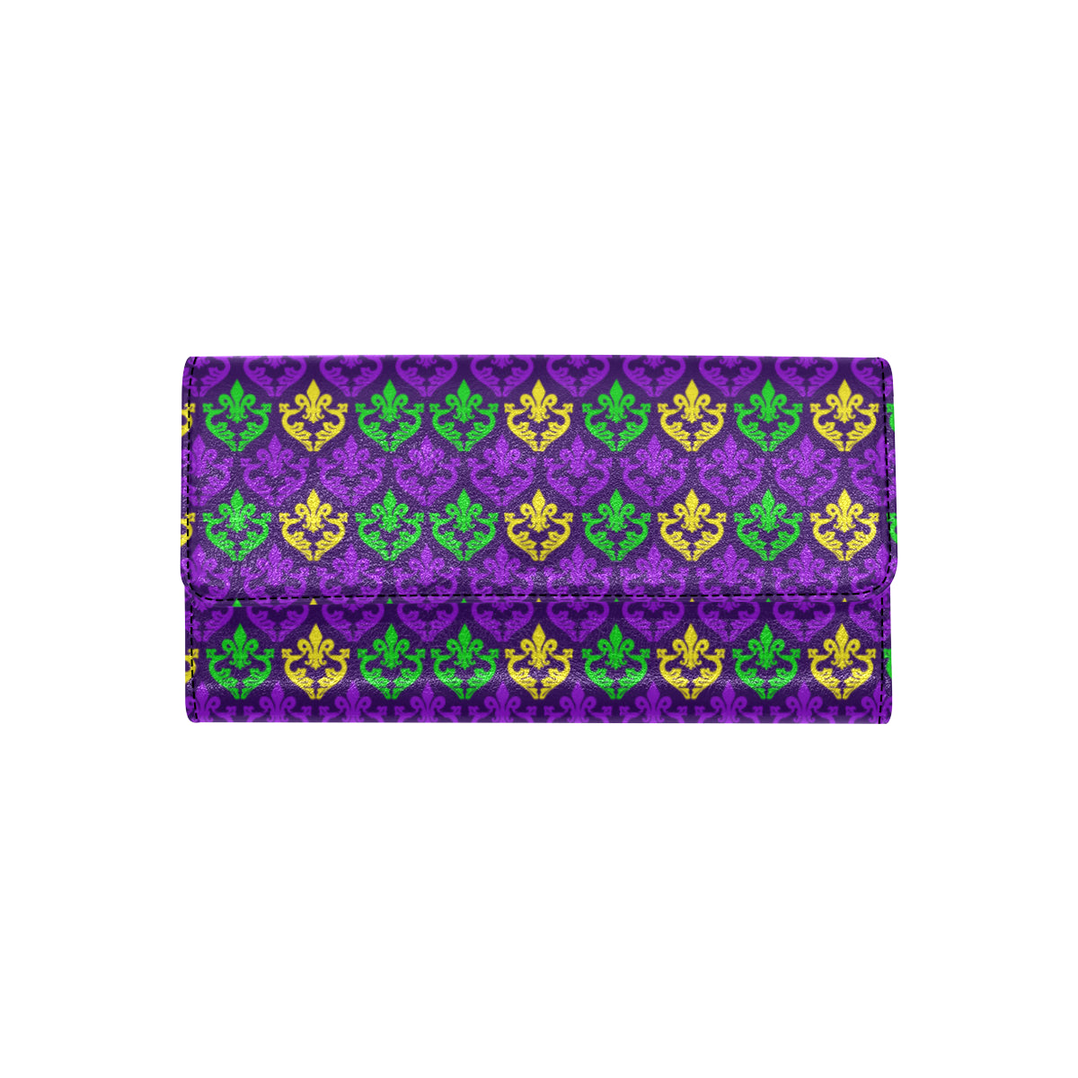 Mardi Gras Pattern Print Design 02 Women's Trifold Wallet