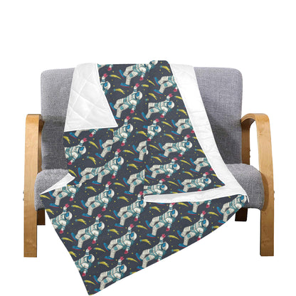 Astronaut Pattern Print Design 04 Premium Quilt