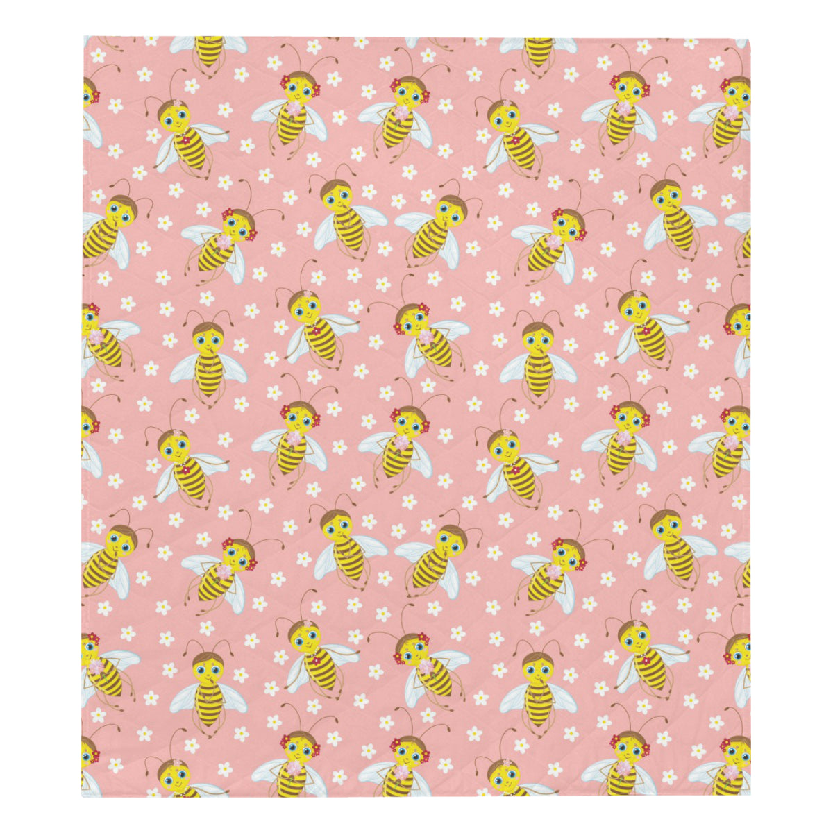 Bee Pattern Print Design BEE07 Premium Quilt