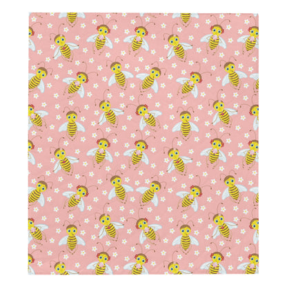 Bee Pattern Print Design BEE07 Premium Quilt