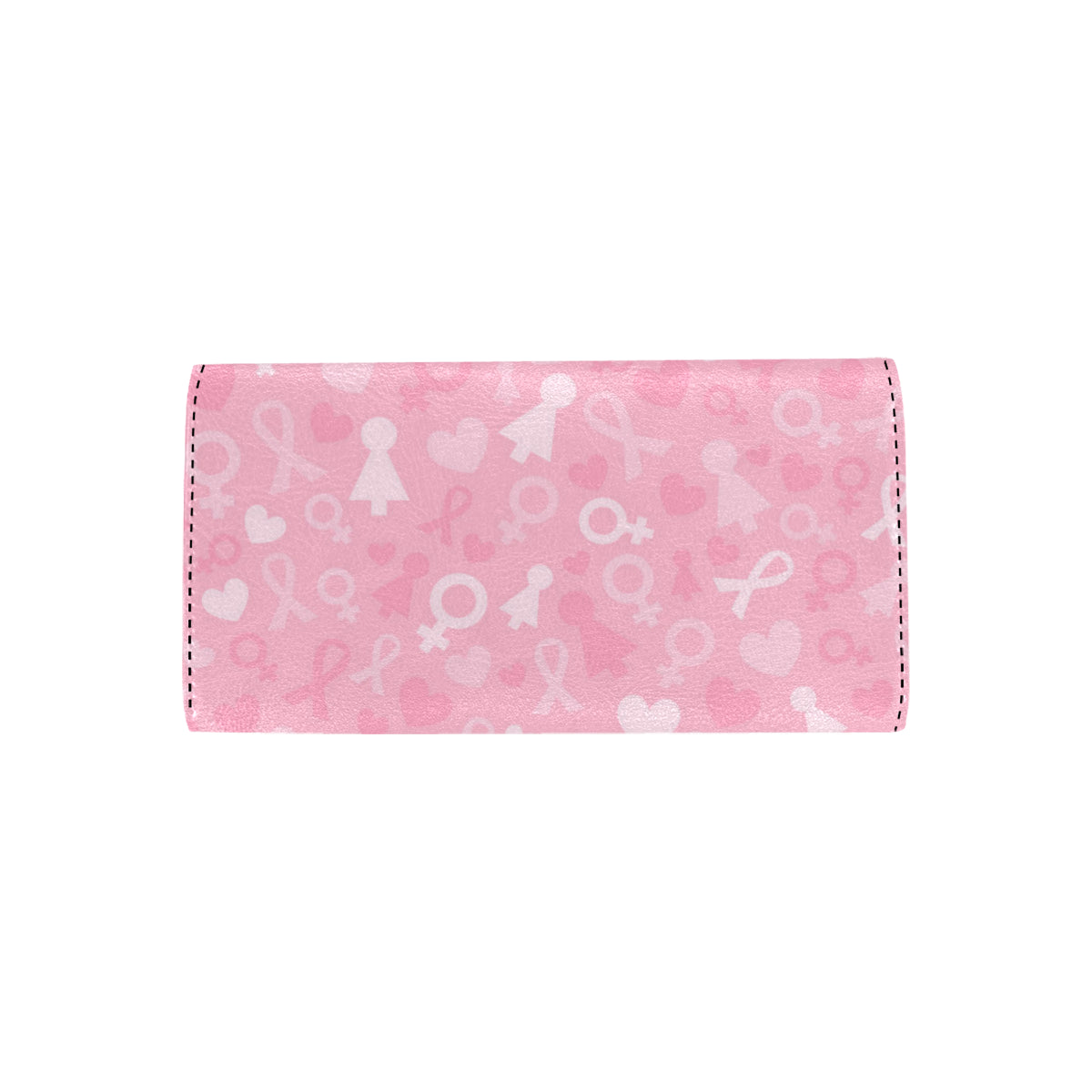Breast cancer Pattern Print Design 01 Women's Trifold Wallet