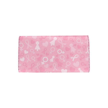 Breast cancer Pattern Print Design 01 Women's Trifold Wallet
