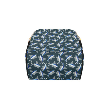 Flying Fish Pattern Print Design 04 Diaper Bag Backpack