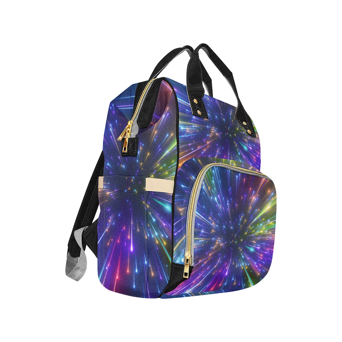 Celestial Rainbow Speed Light Diaper Bag Backpack