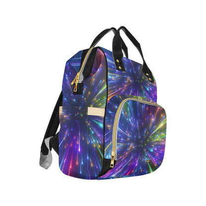 Celestial Rainbow Speed Light Diaper Bag Backpack