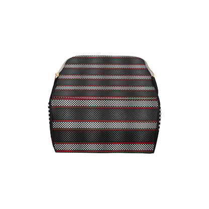 Checkered Flag Red Line Style Diaper Bag Backpack