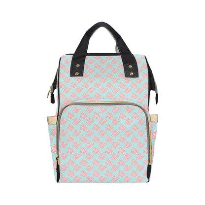 Bacon Pattern Print Design 04 Diaper Bag Backpack