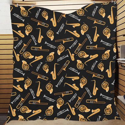 Jazz Pattern Print Design 01 Premium Quilt