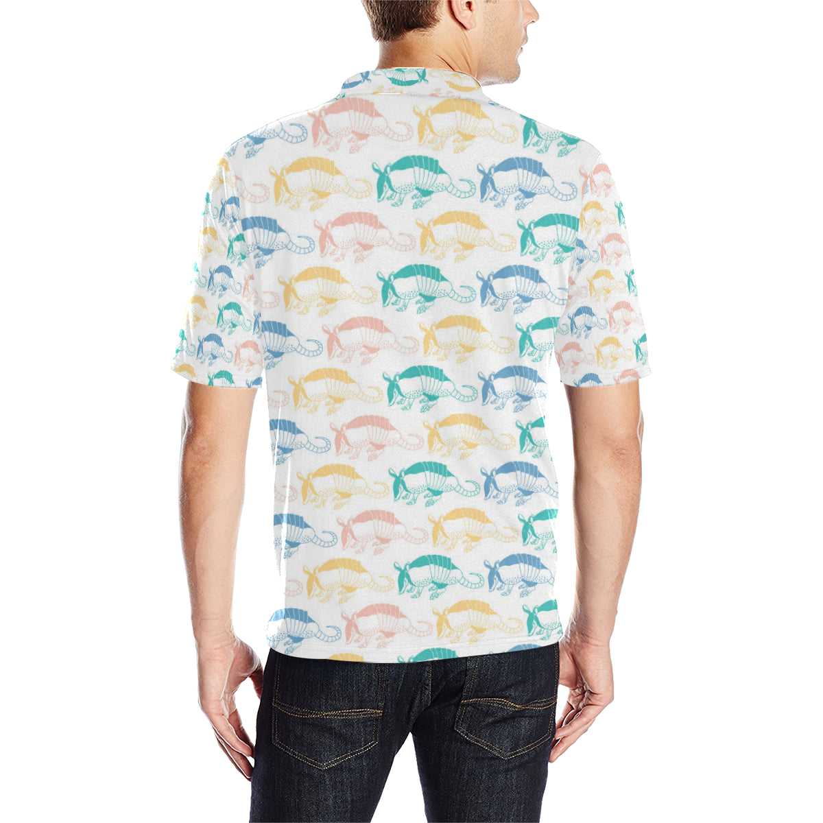 Armadillo Pattern Print Design 05 Men Polo Shirt