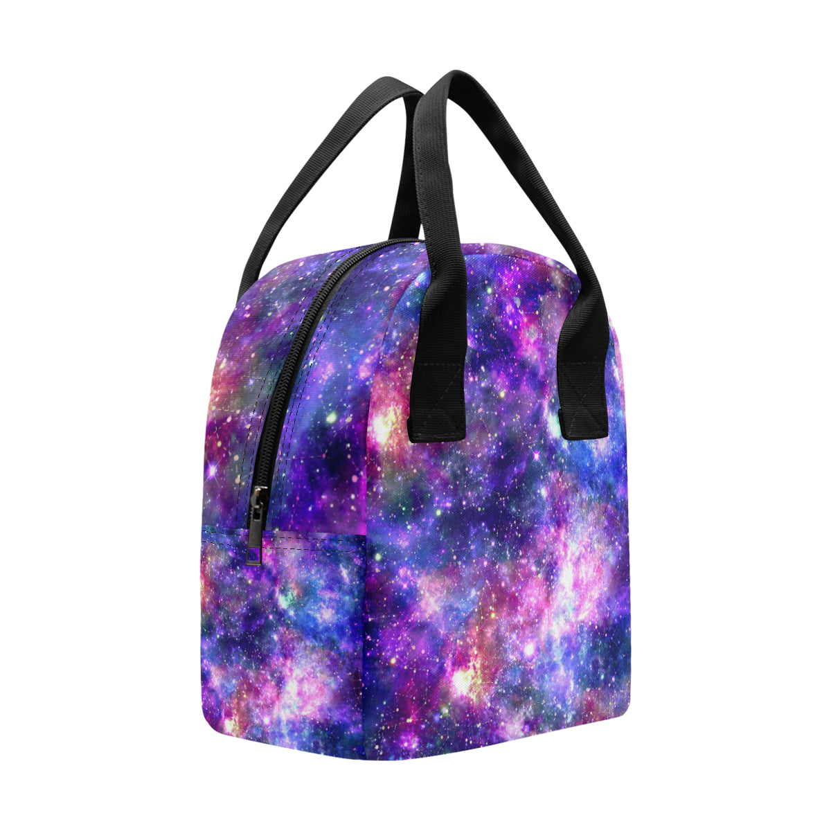 Galaxy Night Stardust Space Print Insulated Lunch Bag