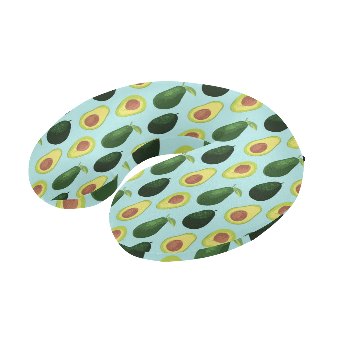 Avocado Pattern Print Design 04 U-Shaped Travel Neck Pillow