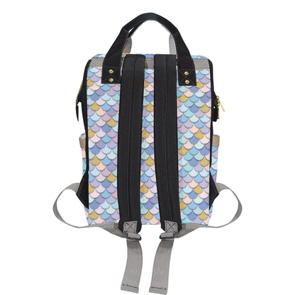 Mermaid Scales Pattern Print Design 05 Diaper Bag Backpack