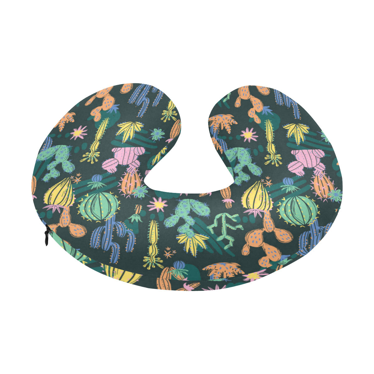 Cactus Pattern Print Design 05 U-Shaped Travel Neck Pillow