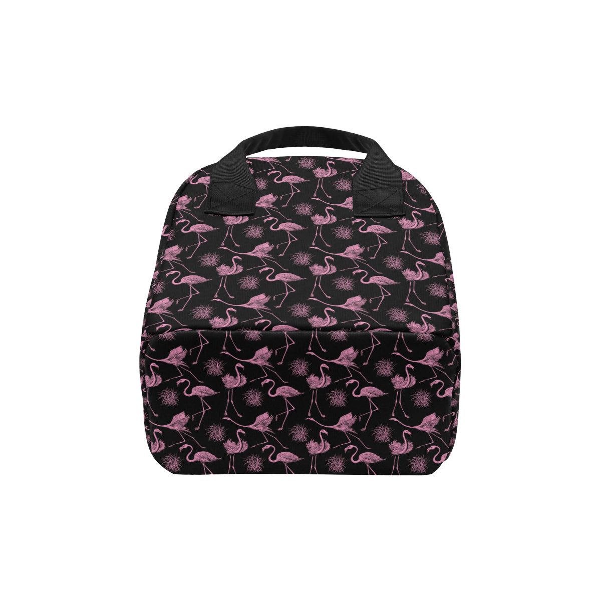Flamingo Pink Print Pattern Insulated Lunch Bag
