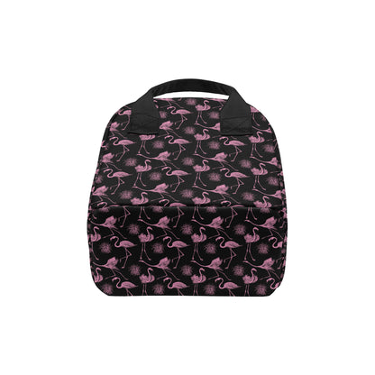 Flamingo Pink Print Pattern Insulated Lunch Bag