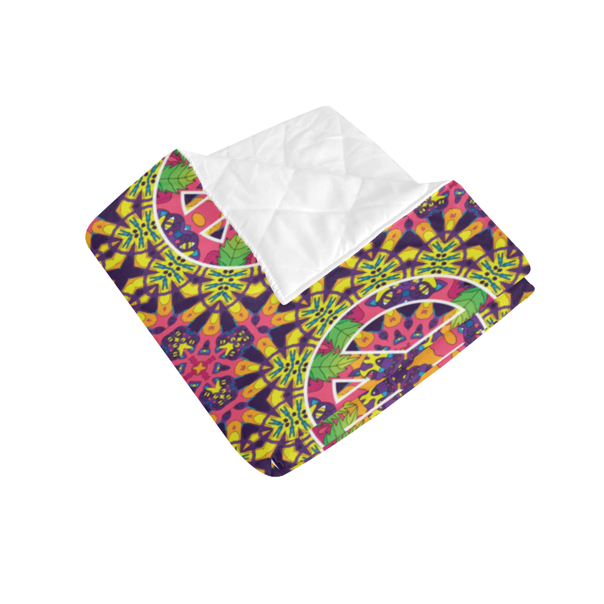 Peace Sign Pattern Print Design A04 Premium Quilt