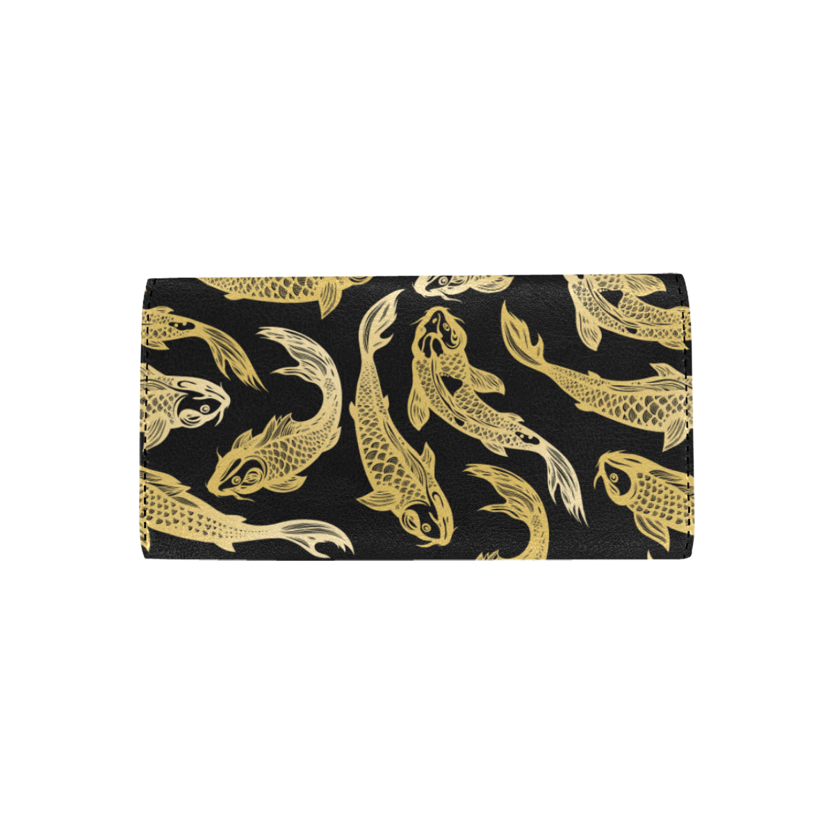 KOI Fish Pattern Print Design 03 Women's Trifold Wallet