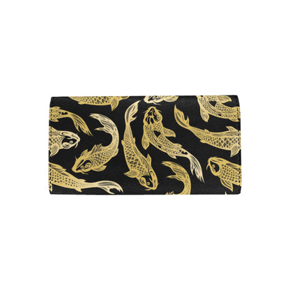 KOI Fish Pattern Print Design 03 Women's Trifold Wallet