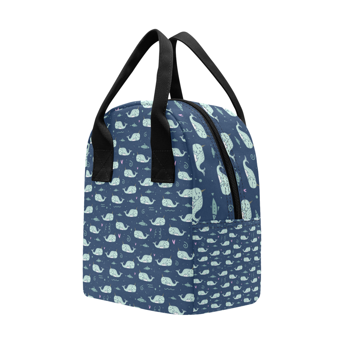 Narwhal Design Print Insulated Lunch Bag