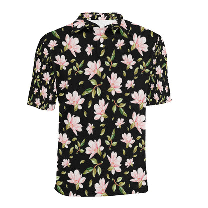 Magnolia Pattern Print Design MAG01 Men Polo Shirt