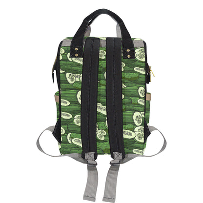 Cucumber Pattern Print Design CC01 Diaper Bag Backpack