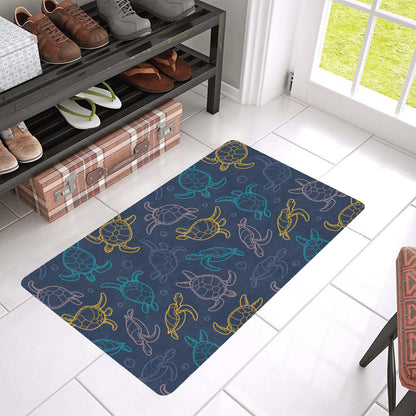 Sea Turtle Baby Print Rubber Doormat
