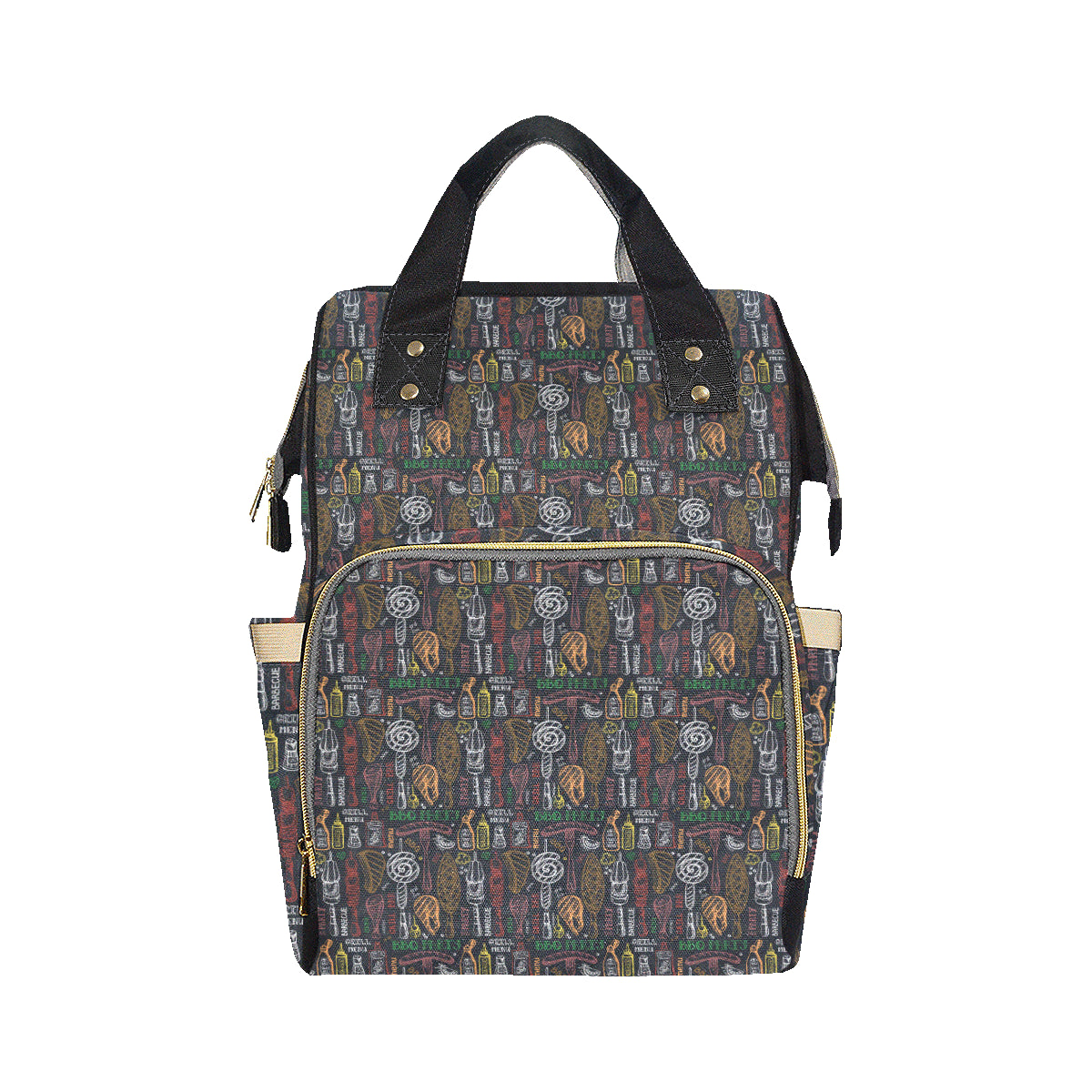 Barbecue Pattern Print Design 03 Diaper Bag Backpack