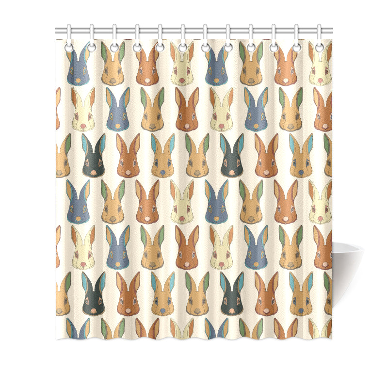Rabbit Pattern Print Design RB04 Shower Curtain