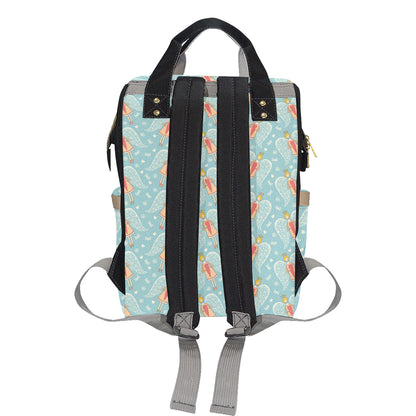 Angel Pattern Print Design 01 Diaper Bag Backpack