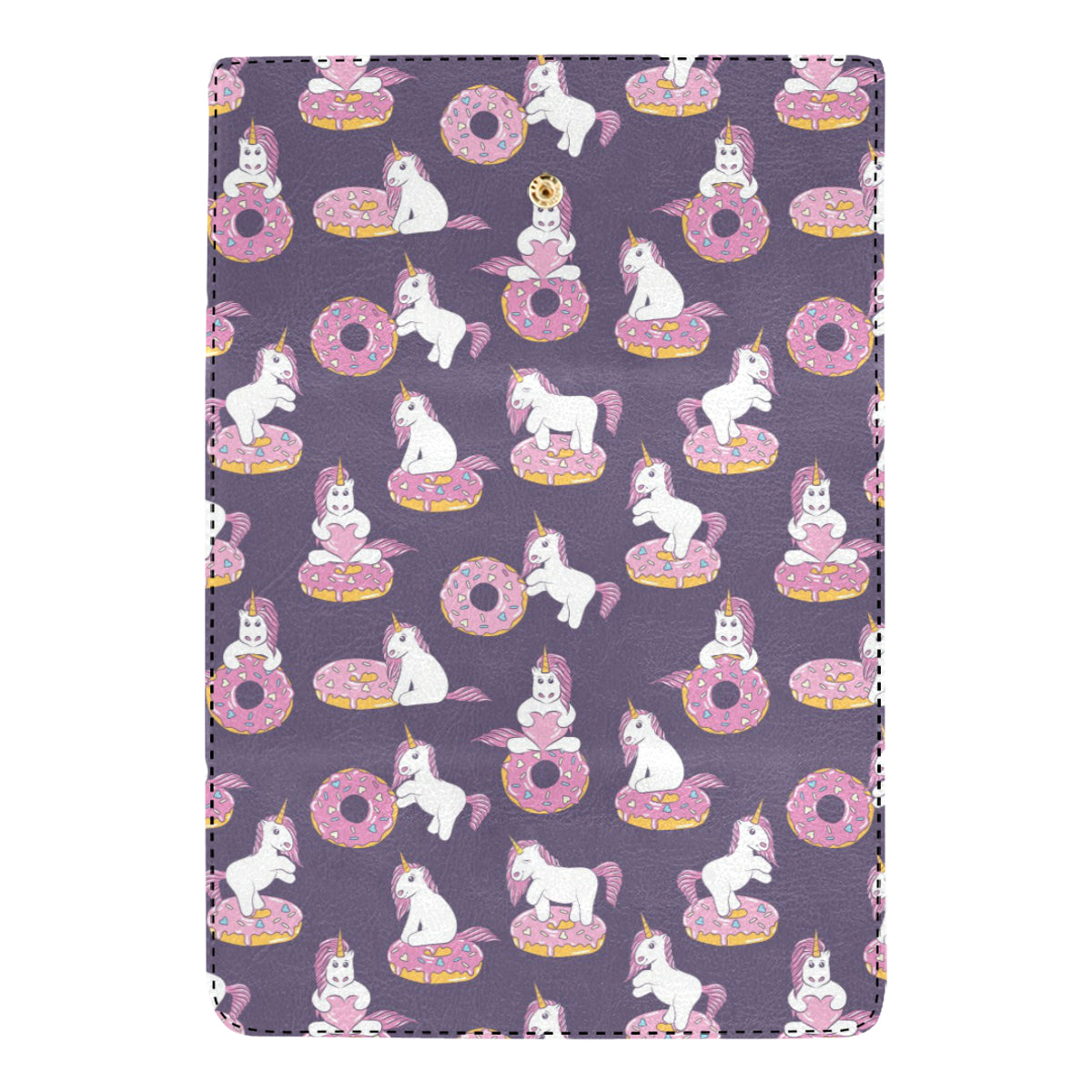 Donut Unicorn Pattern Print Design DN011 Women's Trifold Wallet
