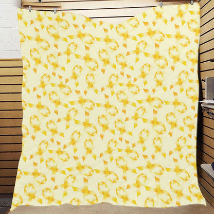 Childhood cancer Pattern Print Design 01 Premium Quilt