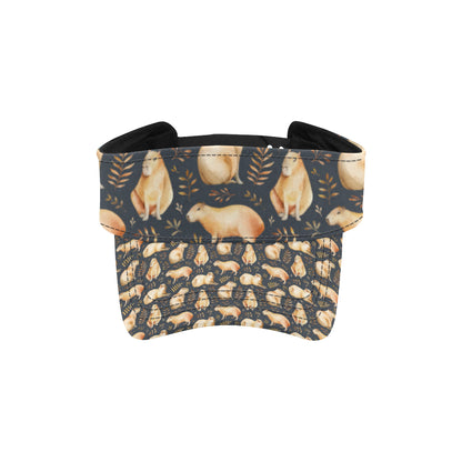 Capybara Pattern Print Design 02 Unisex Sun Visor
