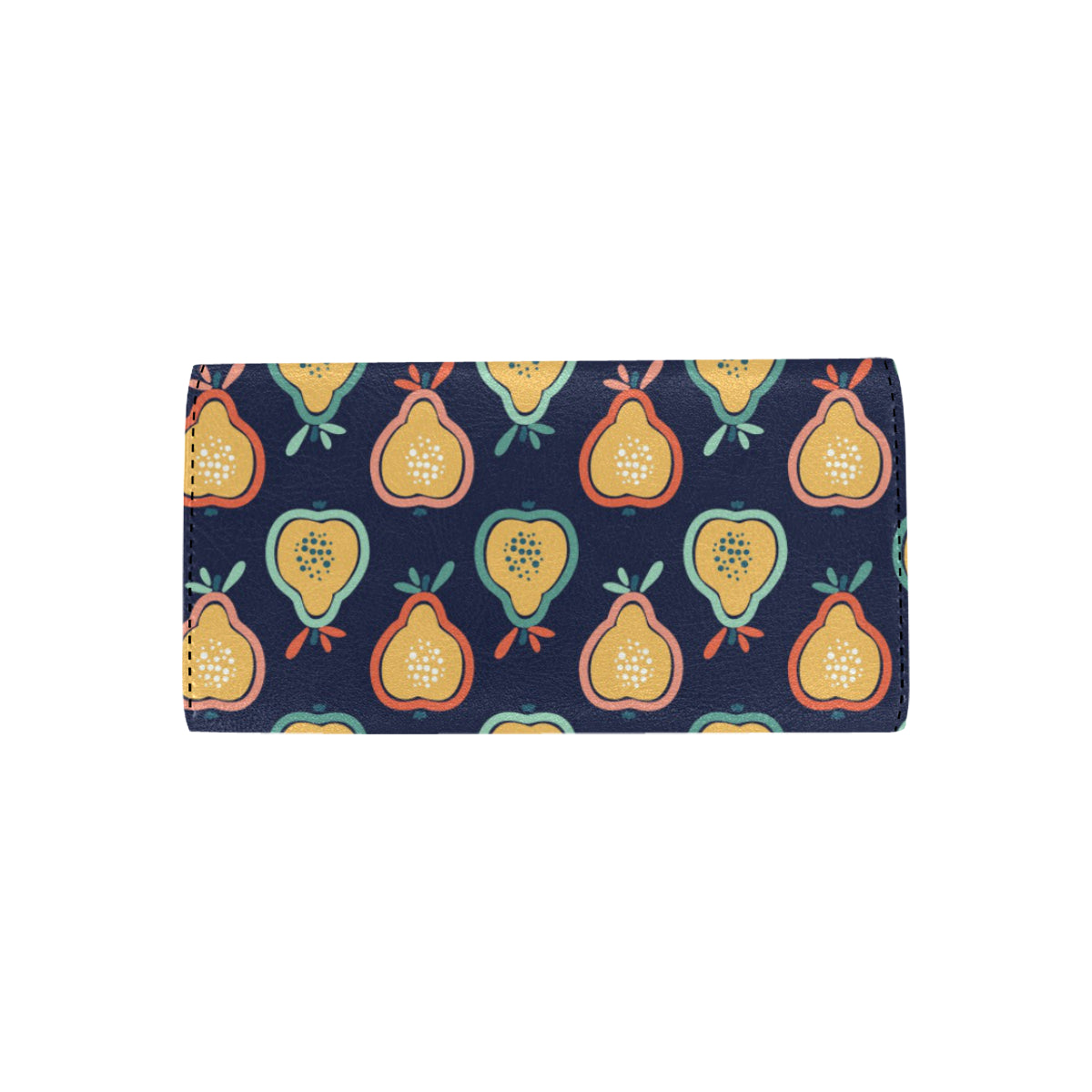 Pear Pattern Print Design PE03 Women's Trifold Wallet