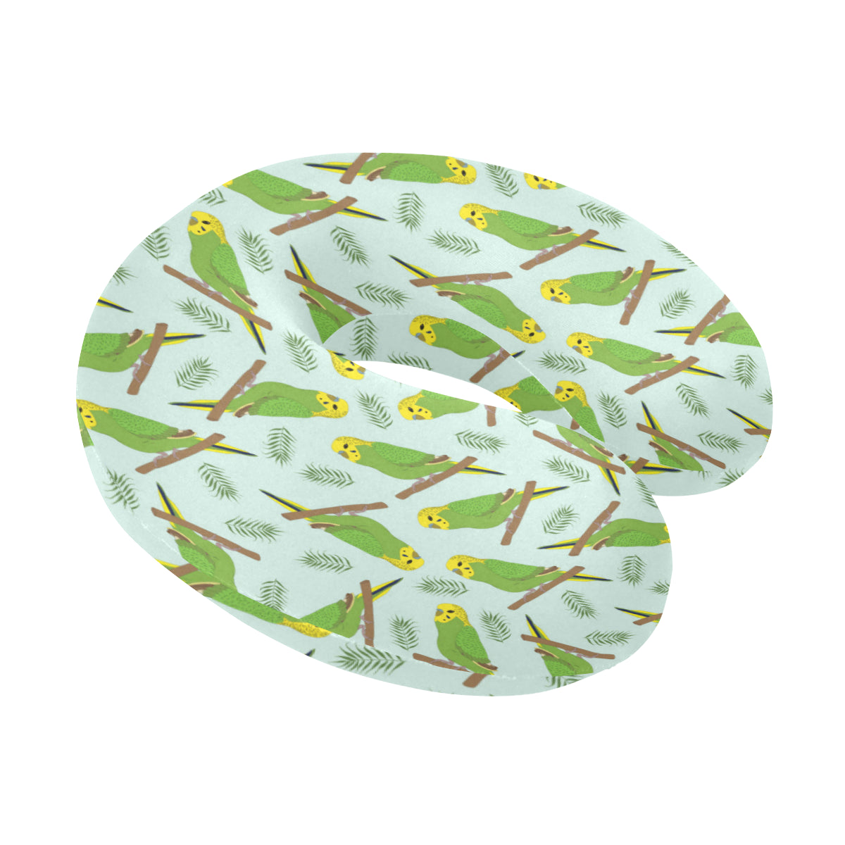 Budgerigar Pattern Print Design 04 U-Shaped Travel Neck Pillow