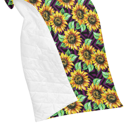 Sunflower Pattern Print Design SF012 Premium Quilt