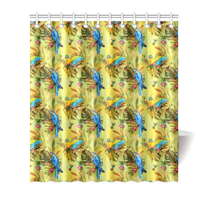 Parrot Pattern Print Design A02 Shower Curtain