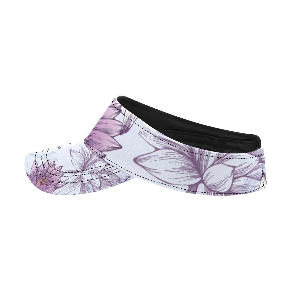 Water Lily Pattern Print Design WL01 Unisex Sun Visor