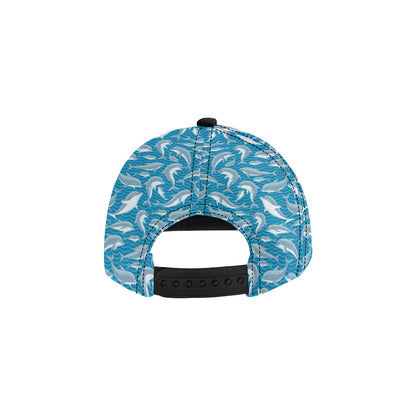 Dolphin Cute Print Pattern Snapback Cap
