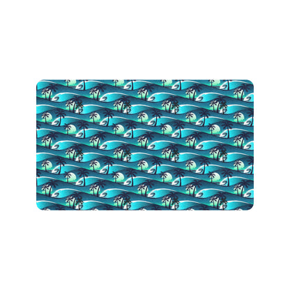 Beach Wave Design Print Rubber Doormat