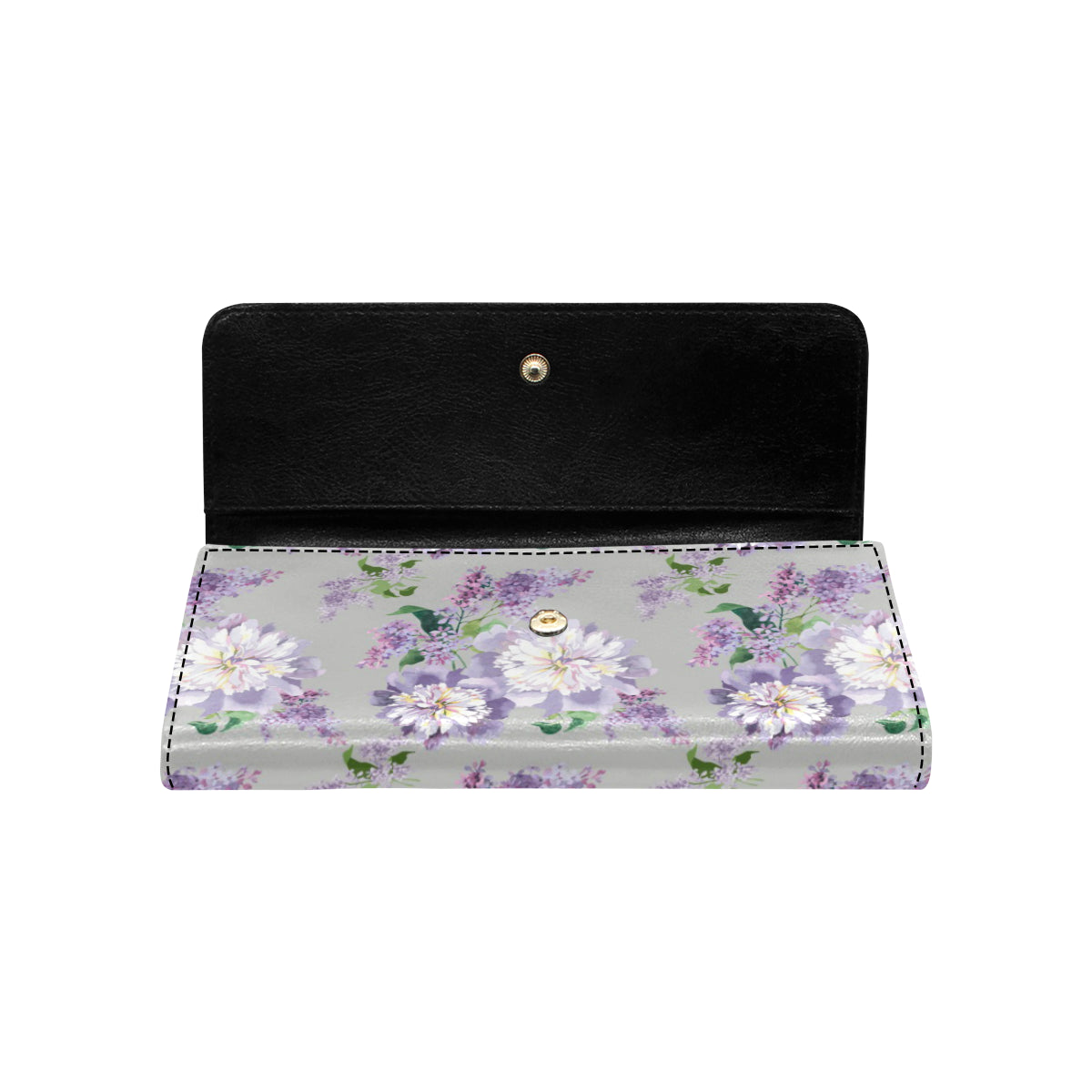 Lilac Pattern Print Design LI07 Women's Trifold Wallet