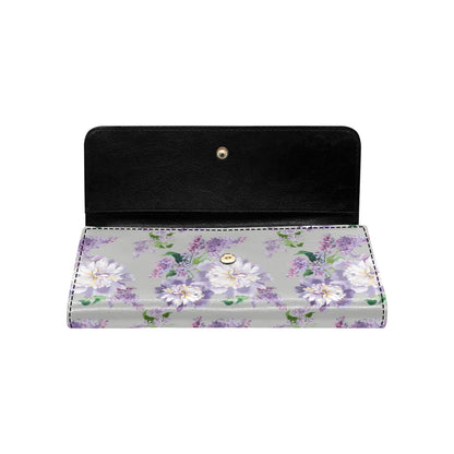Lilac Pattern Print Design LI07 Women's Trifold Wallet