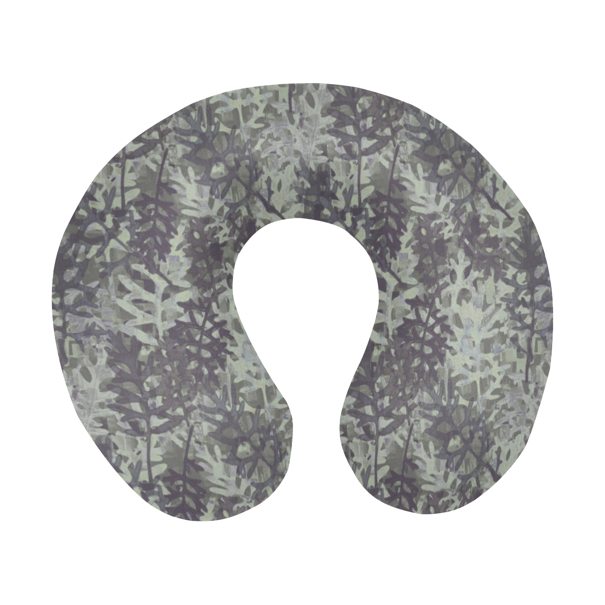 Camouflage Fern Pattern Print Design 05 U-Shaped Travel Neck Pillow