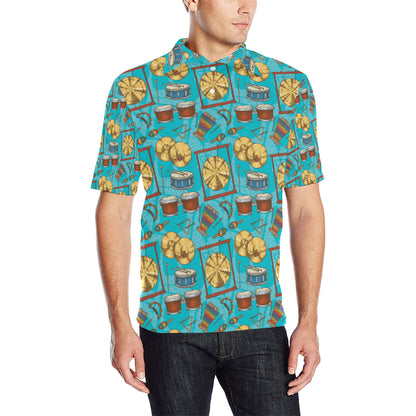 Percussion Pattern Print Design 03 Men Polo Shirt