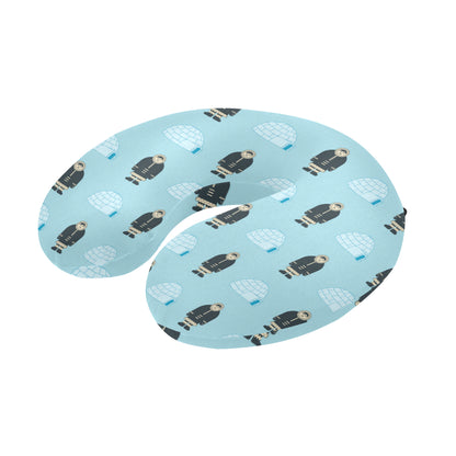 Eskimo Pattern Print Design 03 U-Shaped Travel Neck Pillow