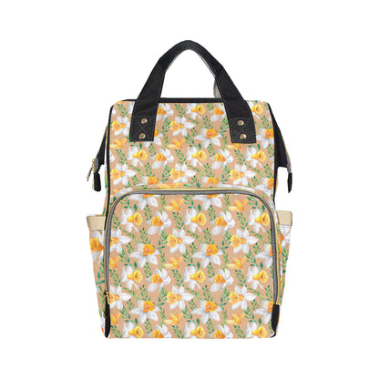Daffodils Pattern Print Design DF04 Diaper Bag Backpack