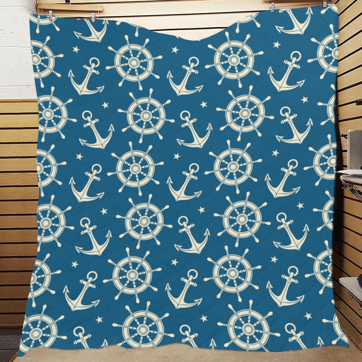 Anchor Pattern Print Design 01 Premium Quilt