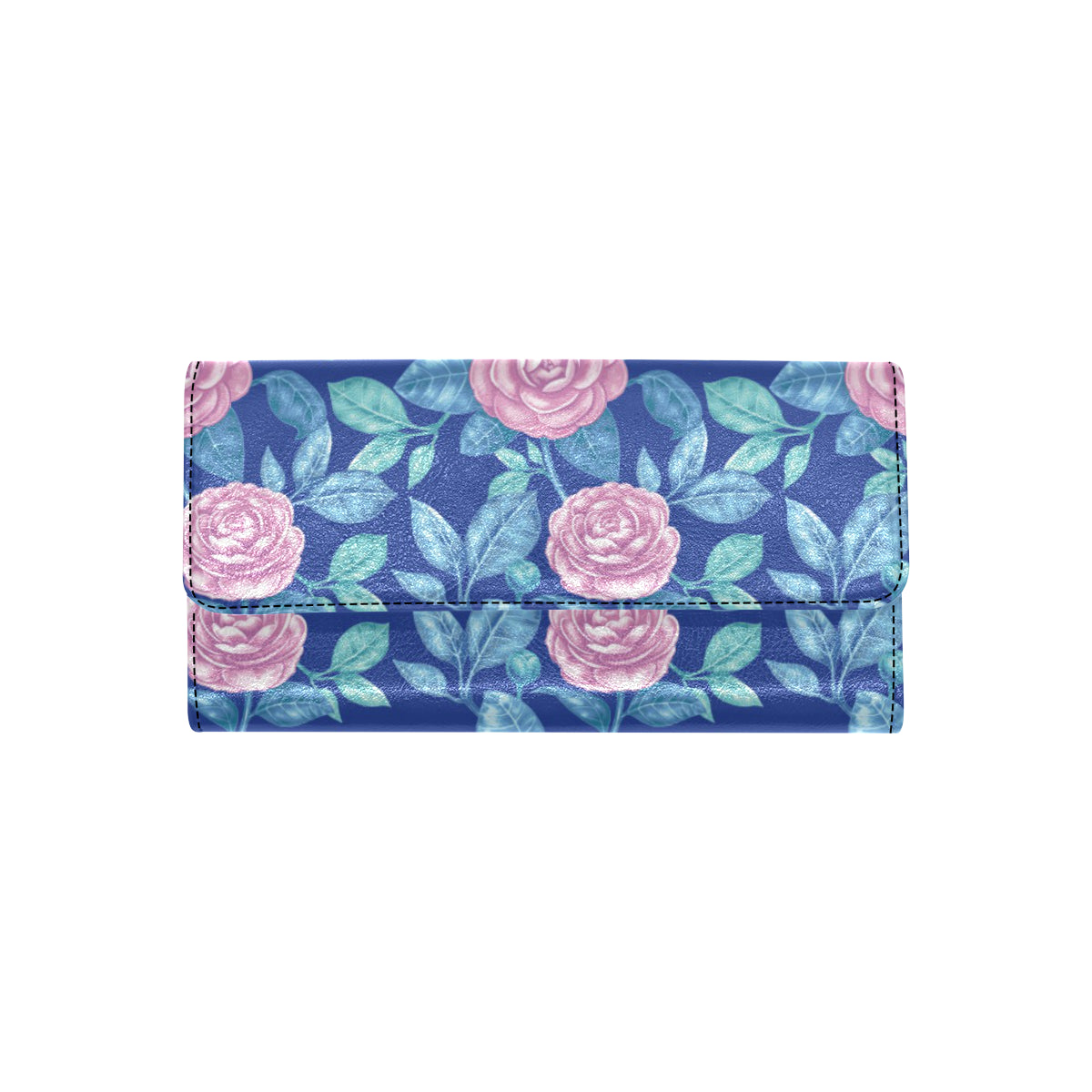 Camellia Pattern Print Design CM05 Women's Trifold Wallet