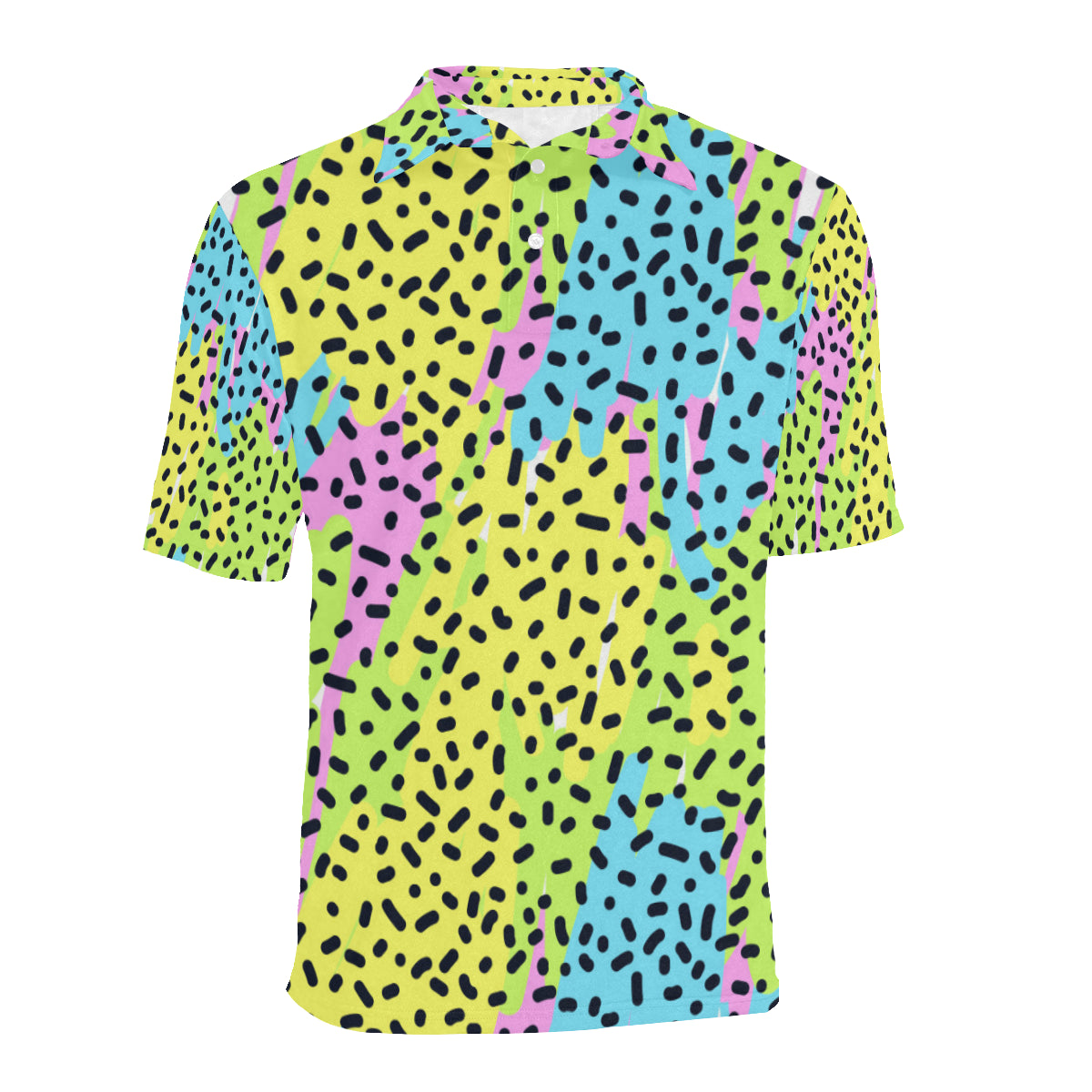 90s Pattern Print Design 2 Men Polo Shirt